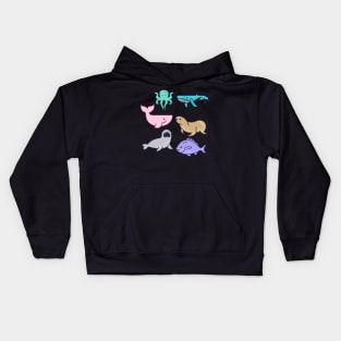 kawaii cute cartoon sea animal Kids Hoodie